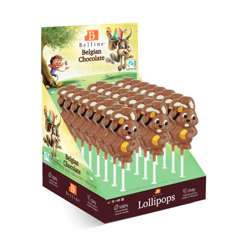 Lollipops chocolat au lait Lapin Pablo - 25g