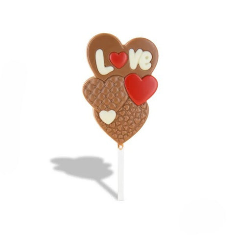 Sucette chocolat au lait coeur love - 25g