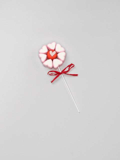 Brochette de guimauve fleur coeur - 50g