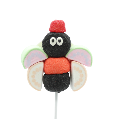 Présentoir de brochettes guimauve coccinelle - 50g