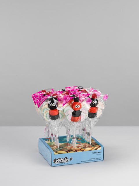 Présentoir de brochettes guimauve coccinelle - 50g