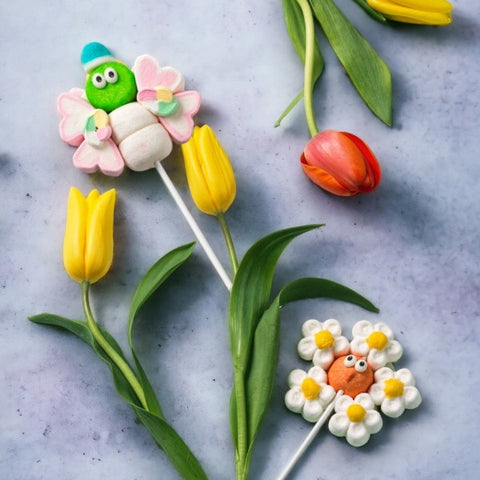 Brochette de guimauve "fleur de printemps" - 50g