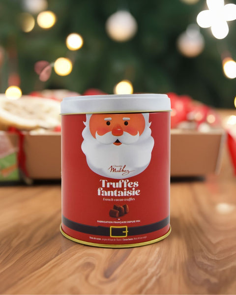 Boite métal noël christmas team truffes fantaisie - 250g