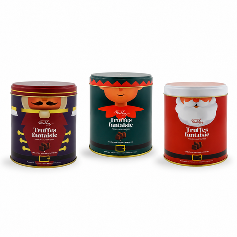 Boite métal noël christmas team truffes fantaisie - 250g