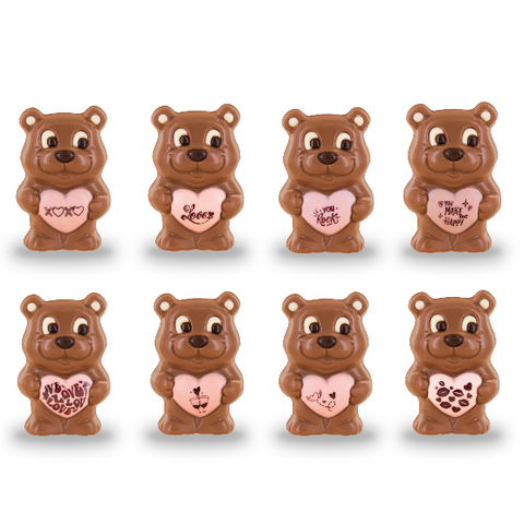 Moulage chocolat ourson cœur - 40g