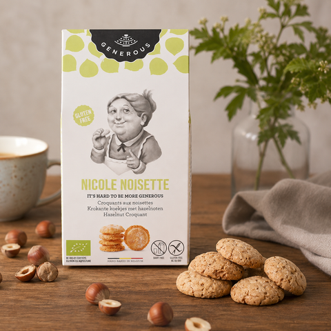 Biscuit nicole croquant aux noisettes - étui de 100g