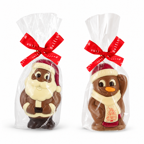 Moulage chocolat père noël et bonhomme de neige - 75g