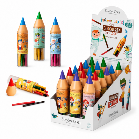 Maxi crayons en chocolat au lait - 30g