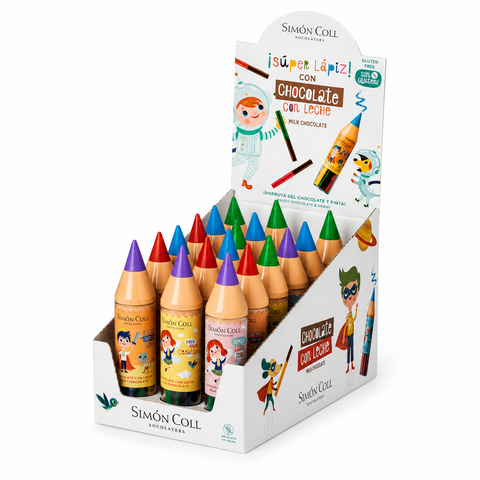 Maxi crayons en chocolat au lait - 30g