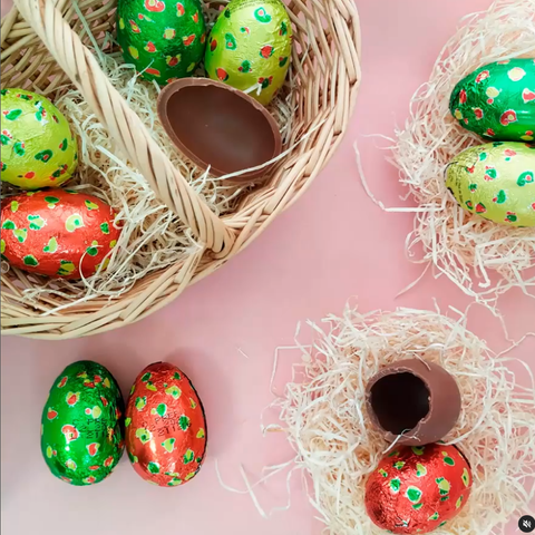 Boites de 6 oeufs de Pâques chocolat au lait - 150g