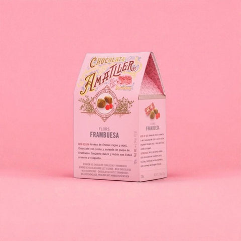 Étui flowpack pralinés chocolat lait framboise - 72g