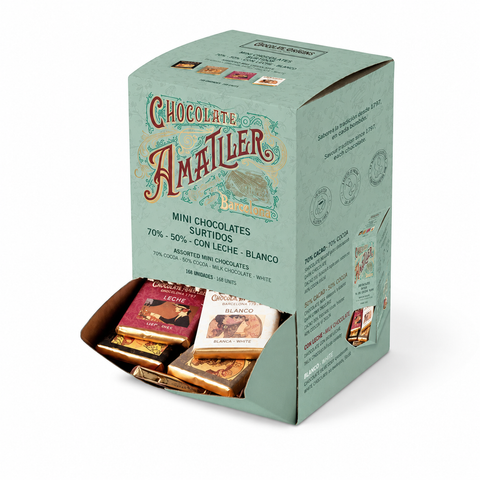 Distributeur de napolitains au chocolat lait/noir/blanc - 5g
