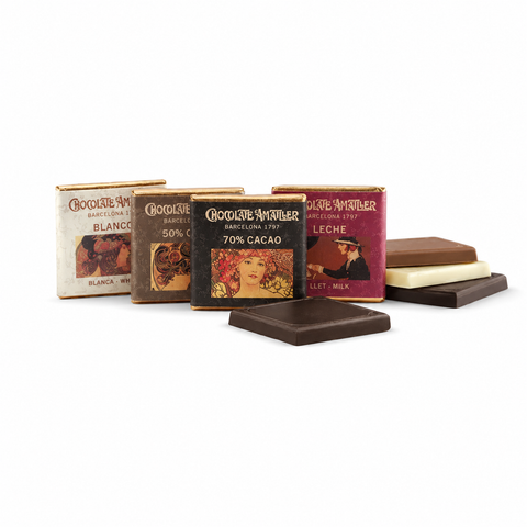 Distributeur de napolitains au chocolat lait/noir/blanc - 5g