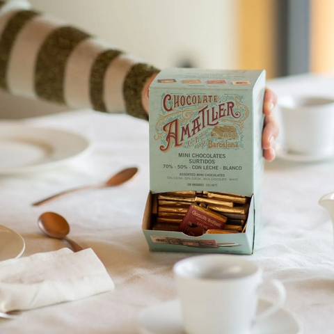 Distributeur de napolitains au chocolat lait/noir/blanc - 5g
