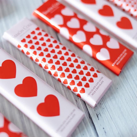 Réglette de chocolat au lait love - 3 x 18g