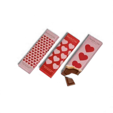 Réglette de chocolat au lait love - 3 x 18g