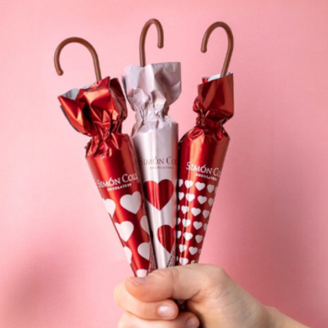 Parapluie en chocolat au lait love - 35g