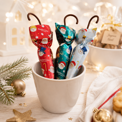 Grand parapluie en chocolat au lait thème noël - 35g