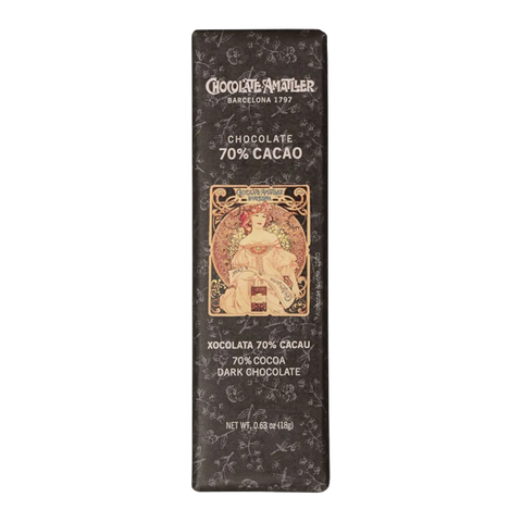 Barre de chocolat noir 70% - format 18g