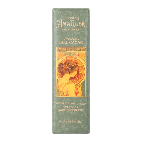 Barre de chocolat noir 50% - format 18g