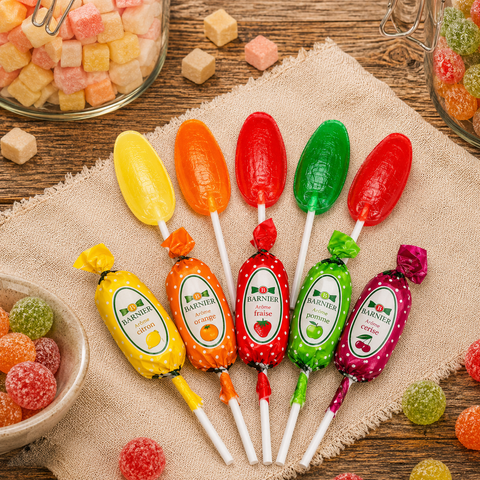 Assortiment sucettes goût fruits - 200 sucettes