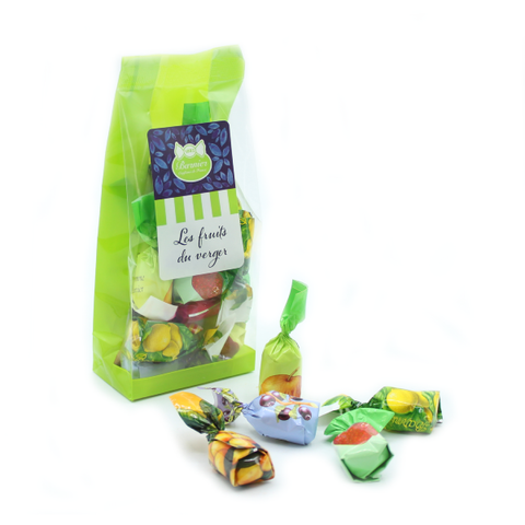 Bonbons fourrés fruits - sachet de 100g