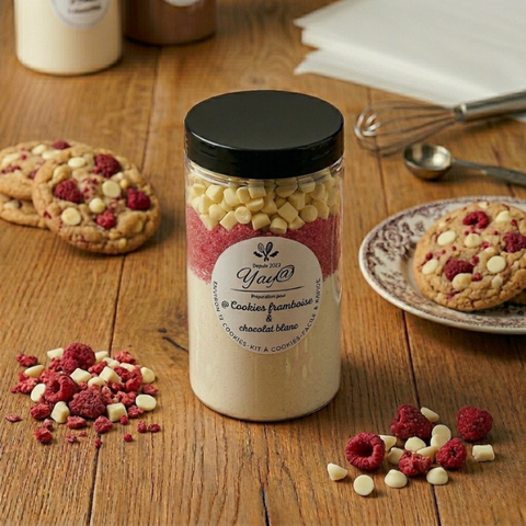 Préparation pour cookies framboise & chocolat blanc - 340g
