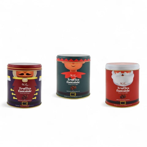 Boite métal noël christmas team truffes fantaisie - 250g